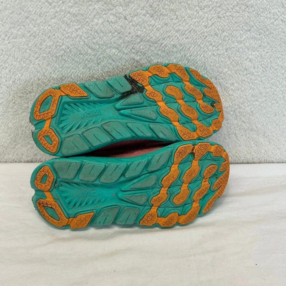 Hoka‎ Rincon 3 Women 6.5B Pink Teal Running Shoes 1119396 PPAT Mesh Athletic